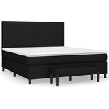  s oprugama i madracem crni 180x200 cm od tkanine | shoptok.hr