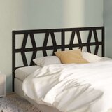 Posteljno vzglavje črno 206x4x100 cm trdna borovina, (20685067) | Shoptok.si