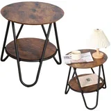 Coffee Table with Additional Shelf, Industrial Vintage, 40x42cm