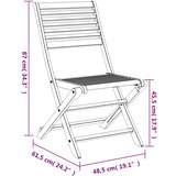  Sklopive vrtne stolice 6 kom 48,5x61,5x87 cm od drva bagrema | shoptok.hr