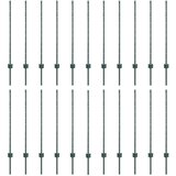 vidaXL Ograjni Stebri 22 pcs U-Kanal Zeleni 140 cm Jeklo Cene