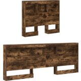  Krevet s policom Dimljeni hrast 75x190 cm Konstruirano drvo | shoptok.hr