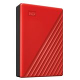 Western Digital WD My Passport 6TB prenosni trdi disk (HDD), združljiv z USB 3.0 in USB 2.0, v barvi Red, maloprodajna embalaža. | Shoptok.si