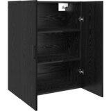 vidaXL Stenska omara Črni hrast 69,5 x 34 x 90 cm Konstruiran les | Shoptok.si