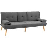 HOMCOM 3-sedežni raztegljivi kavč z dvema snemljivima naslonoma za roke in nedrsečo podlogo, iz tkanine z učinkom lanu in lesa topola, 181x77x72 cm, temno siva, (20755579) Cene