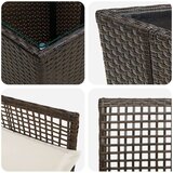  3-dijelni vrtni bistro set s jastucima smeđi poli ratan | shoptok.hr