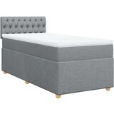  Krevet s oprugama i madracem svjetlosivi 100x200 cm od tkanine | shoptok.hr