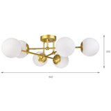  brilagi - plafonski visilica maliva 6xE14/15W/230V zlatna/bela | Eponuda.com