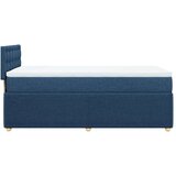 vidaXL Box spring postelja z vzmetnico modra 90x190 cm blago, (21291539) | Shoptok.si