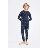 Defacto Boy's Patterned Long Sleeve Pajama Set