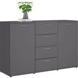  Komoda siva 120 x 35,5 x 75 cm od konstruiranog drva | shoptok.hr