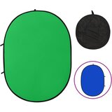 vidaXL Ovalno studijsko platno za ozadje 2v1 Zelena in Modra 200x150cm Cene