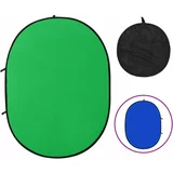 vidaXL Ovalno studijsko platno za ozadje 2v1 Zelena in Modra 200x150cm