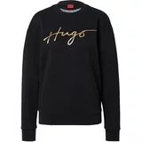 Hugo Sweater majica 'Easy Crew' zlatna / crna