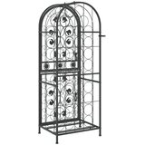  Stalak za vino za 41 bocu crni 45 x 36 x 120 cm kovano željezo | shoptok.hr