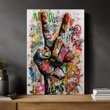  Slika PEACE HAND | Italijansko platno | Shoptok.si