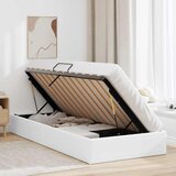 Krevet s od storage Čista bijela 100 x 190 cm Umjetna koža | Eponuda.ba