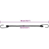  Užad za bungee s reflektirajućim prugama i kukama 25 kom 46 cm | Eponuda.com
