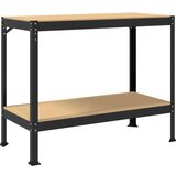 Radne klupe s policom Crna 81 x 41 x 145 cm Konstruirano drvo | shoptok.hr
