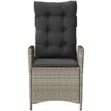  3-dijelni bistro set s jastucima svjetlosivi od poliratana - svjetlosiva i antracit 1 | shoptok.hr