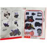  Motocikl za sastavljanje od metalnih vijaka 1:14 DIY crno-crveno | shoptok.hr