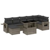 Maison Chic Seti vrtnega pohištva - Vrtna garnitura - Vrtni pohištvo set 8-delna z blazinami siv poli ratan, (21804076) | Shoptok.si