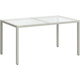  Vrtni stol 150x90x75 cm od kaljenog stakla i poliratana bijeli | Eponuda.ba
