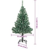  Umjetno Božićno Drvo s Snježnim Flokom i LED Svjetlom 150 cm | shoptok.hr