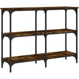 Maison Chic konzolna miza - miza ob steni dimljen hrast 100x29x75 cm inženirski les, (21786581) | Shoptok.si