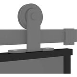  Klizna vrata crna 76x205 cm od kaljenog stakla i aluminija | shoptok.hr