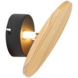 QAZQA Podeželska stenska svetilka okrogel les - Pulley | Shoptok.si