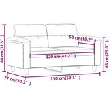  Dvosjed od tkanine boja cappuccina 120 cm od umjetne kože | shoptok.hr