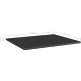 Police za knjige 8 kom visoki sjaj crne 60 x 50 x 1,5 cm drvene | shoptok.hr