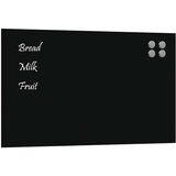 vidaXL Zidna magnetna ploča crna 100x60 cm od kaljenog stakla | shoptok.hr