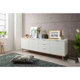 MID.YOU komoda, bela, hrast sonoma | Shoptok.si