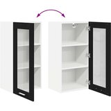 vidaXL Viseča omarica s polico Riga Črna Orehovina 40 x 31 x 80 cm | Shoptok.si