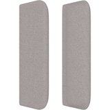  Uzglavlje s ušima svjetlosivi 147x16x78/88 cm od tkanine | shoptok.hr