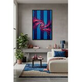 Wallxpert uramljena slika na platnu Huhu3112, roze-ljubičasta galaksija na plavo-ljubičastim prugama, 70 x 100 cm | Eponuda.com