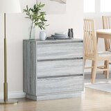  Noćni ormarić s LED-om Siva Sonoma 71x34 5x75 cm Odabrano drvo | shoptok.hr