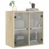  Zidni ormarić sa staklenim vratima boja hrasta 68x37x68,5 cm | shoptok.hr