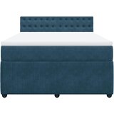  box spring s madracem plavi 160 x 200 cm baršunasti | shoptok.hr