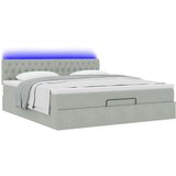  Otomanski krevet s madracem&amp LED 180x200cm baršunasti | shoptok.hr