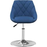 vidaXL Vrtljivi jedilni stoli 6 kosov moder žamet | Shoptok.si