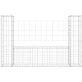  Gabionska košara U-oblika s 2 stupa 140 x 20 x 100 cm željezna | shoptok.hr