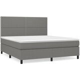 The Living Store Box spring postelja z vzmetnico temno siva 160x200 cm blago - Box Spring Postelja, (21520448) | Shoptok.si