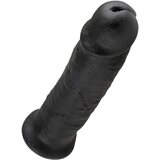 King Cock 10 - velik dildo z objemko (25 cm) - črn | Shoptok.si