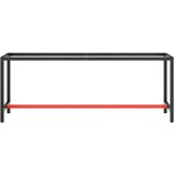  Okvir za radni stol mat crni i mat crveni 210x50x79 cm metalni | shoptok.hr