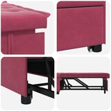  Krevet na razvlačenje Vinska crvena 194 x 67 x 82 cm Baršun | shoptok.hr