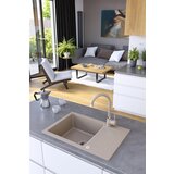 LAVEO Granitni sudoper Celebes set s miješalicom i sifonom, bež 65x44 cm | shoptok.hr