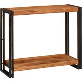 vidaXL Konzolna miza s polico Rjava 90 x 33 x 75 cm Trden akacijev les Cene